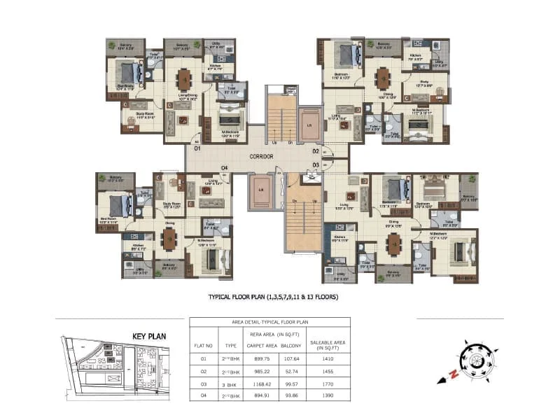3 BHK Floor Plan